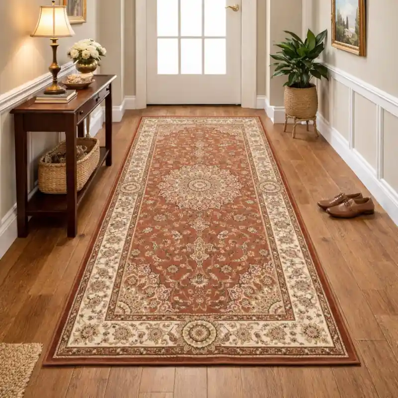 CLASSIC TOUCH - Tappeto Classico Passatoia Corsia Stile Persiano Rosa Beige - 9596