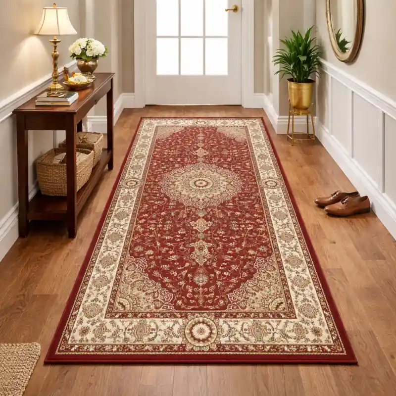 CLASSIC TOUCH - Tappeto Classico Passatoia Corsia Stile Persiano Rosso Beige - 9596