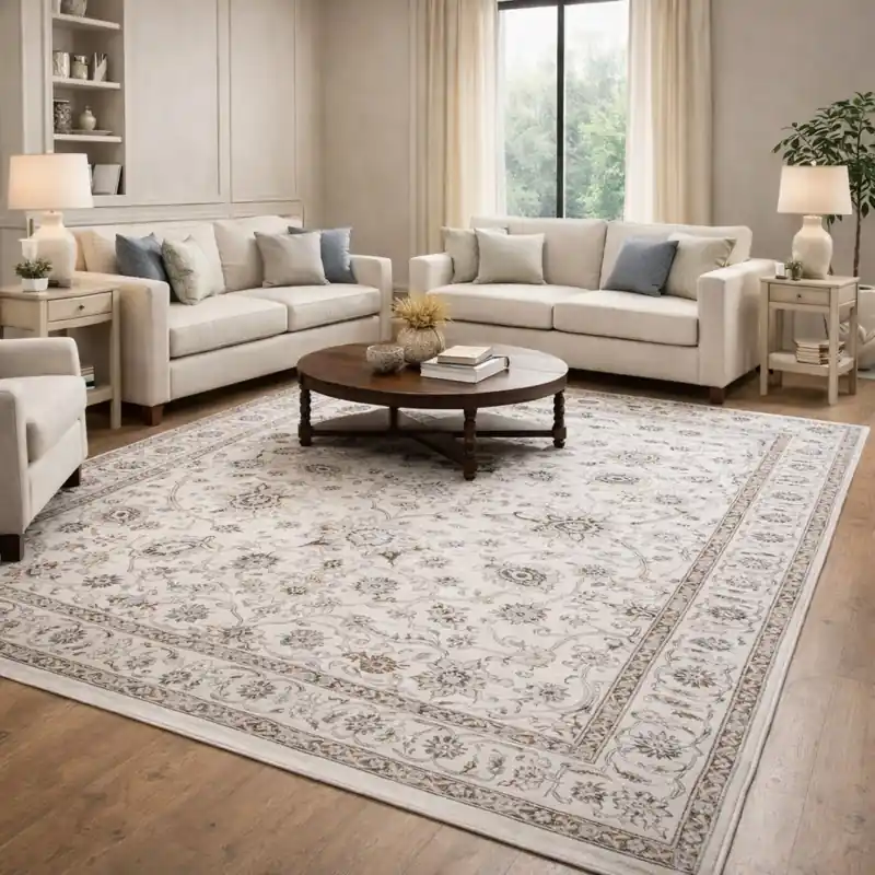 LEONARDO - Tappeto Pregiato Classico Orientale Greche Fiori Grigio 57166-6285