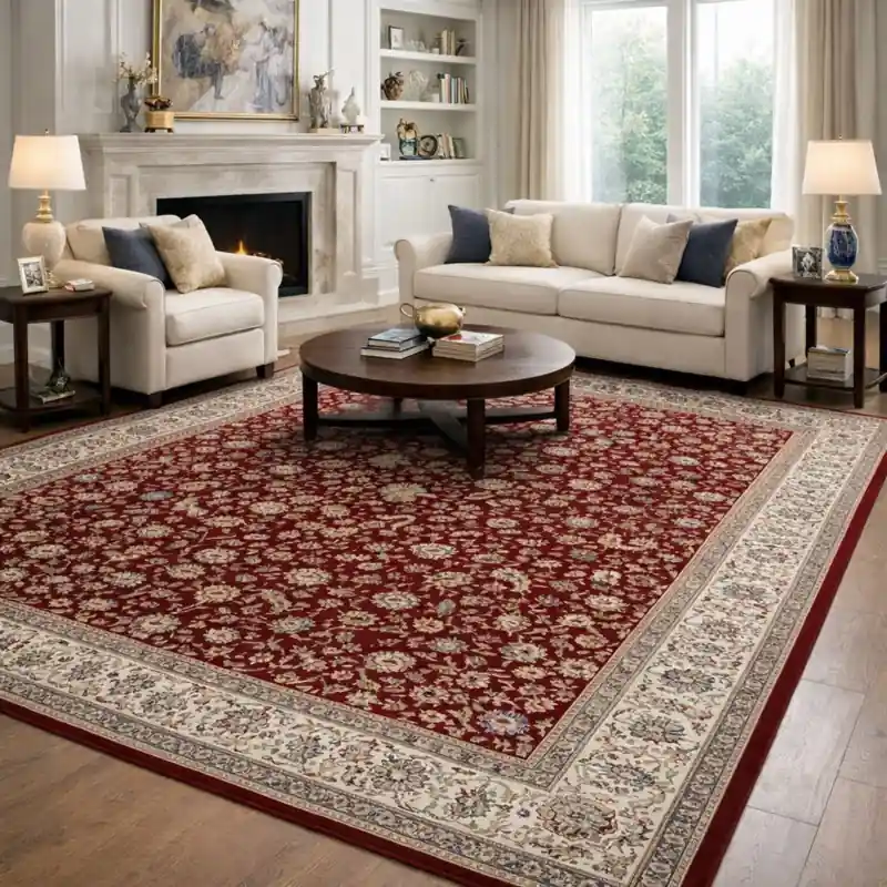 LEONARDO - Tappeto Pregiato Classico Orientale Greche Fiori Rosso 57221-1414