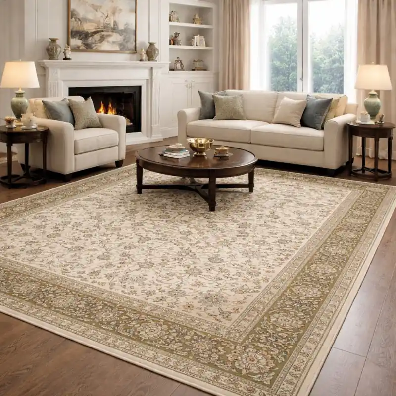LEONARDO - Tappeto Pregiato Classico Orientale Greche Fiori Beige 57221-6424
