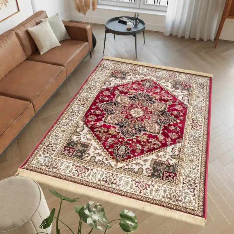 ZAFFIRO - Tappeto Classico Persiano Elegante Effetto Seta - 304 Rosso