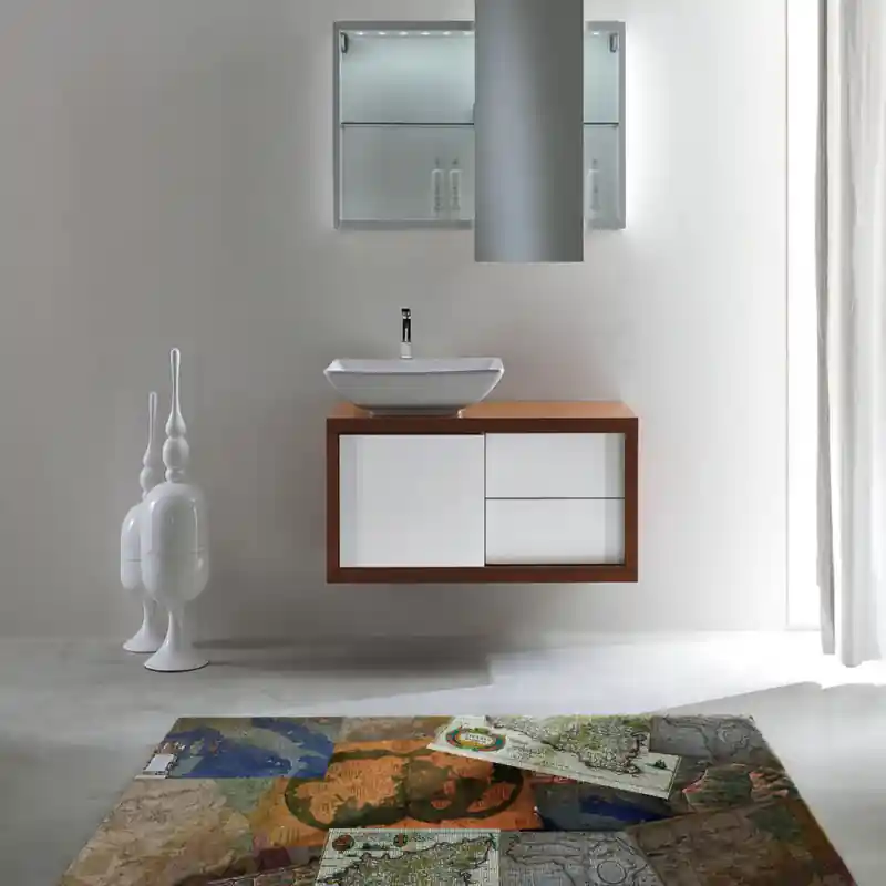 Tappeto Passatoia Salotto Cucina Bagno Lavabile Cartine Geografiche Antiche - CG0003