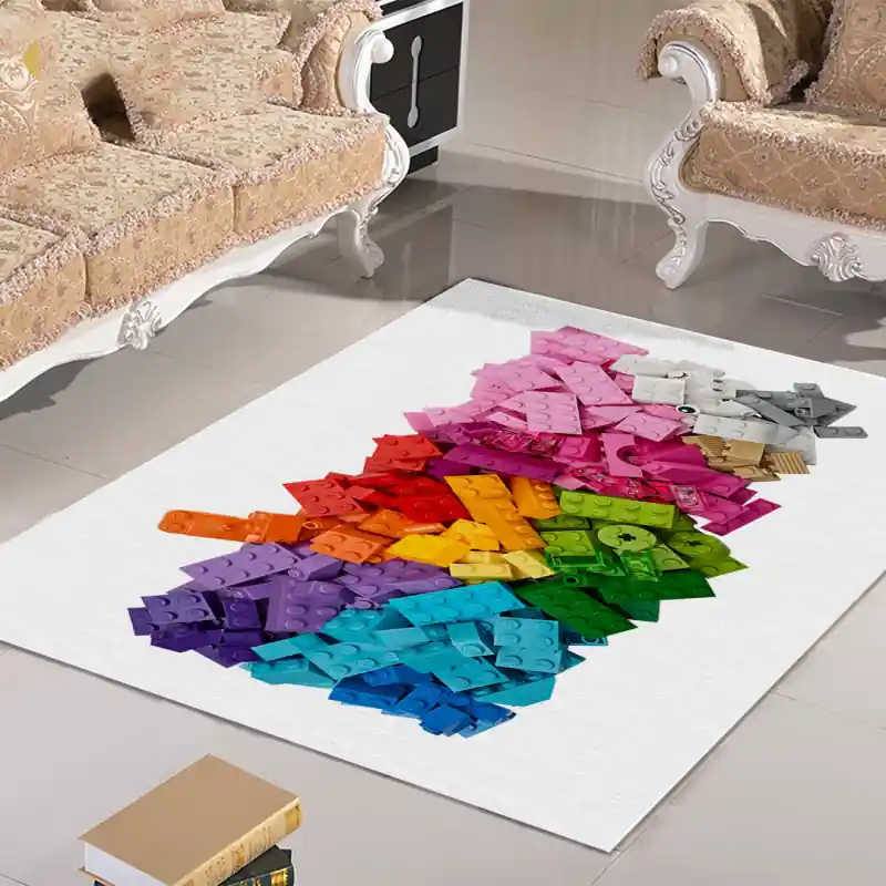 Tappeto Passatoia Salotto Cucina Bagno Lavabile Bambini Giochi Costruzioni Lego Colori - BIM0005