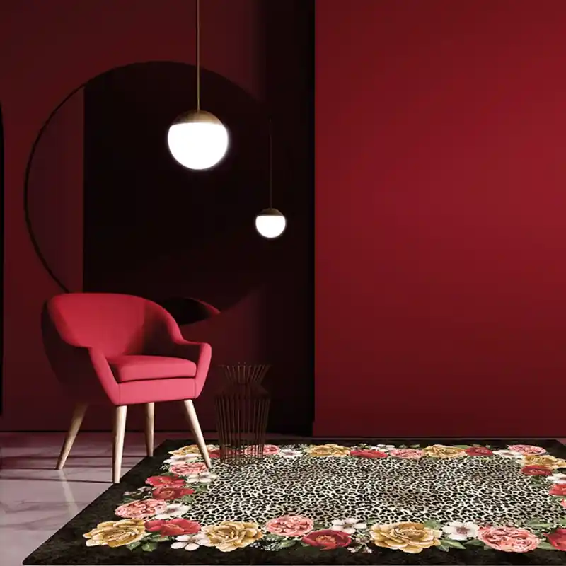 Tappeto Passatoia Salotto Camera Lavabile Antiscivolo Fiori Maculato Beige Rosa Moderno - FRIDA