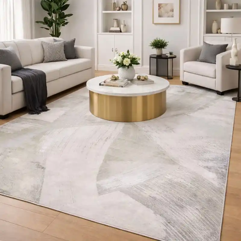 SIERRA - Tappeto Moderno Sfumato Effetto Tridimensionale Effetto Marmo Tortora Beige Avorio - B79A Verde