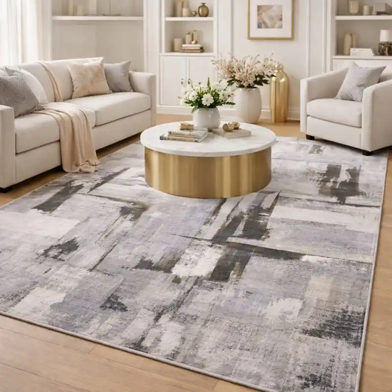 SIERRA - Tappeto Moderno Sfumato Effetto Tridimensionale Tortora Beige Avorio - 9160 Marrone