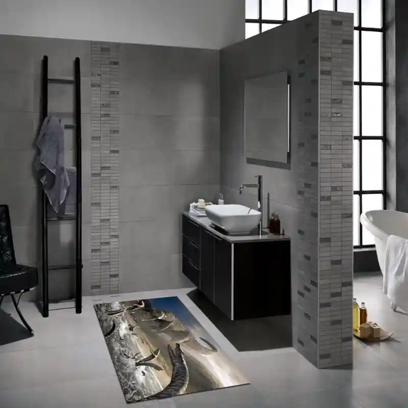 Tappeto Passatoia Salotto Cucina Bagno Lavabile Dinosauro Lurdusauro - DINO0059