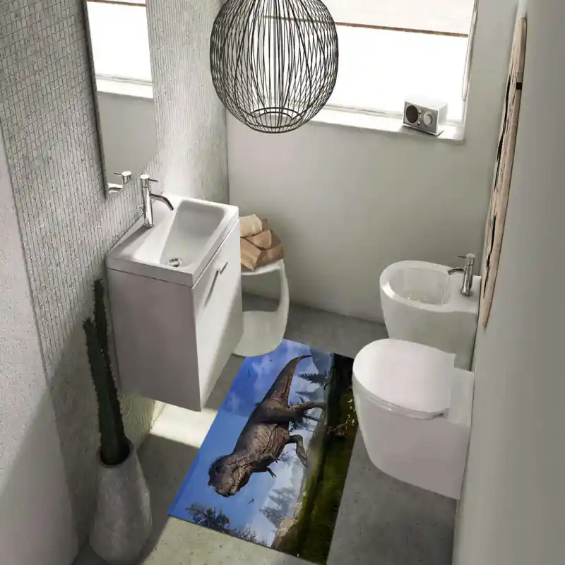 Tappeto Passatoia Salotto Cucina Bagno Lavabile Dinosauro Gasosauro - DINO0055
