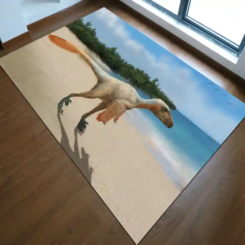 Tappeto Passatoia Salotto Cucina Bagno Lavabile Dinosauro Uccello Preistorico - DINO0043