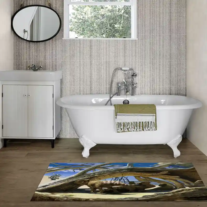 Tappeto Passatoia Salotto Cucina Bagno Lavabile Dinosauro Tenontosauro - DINO0038