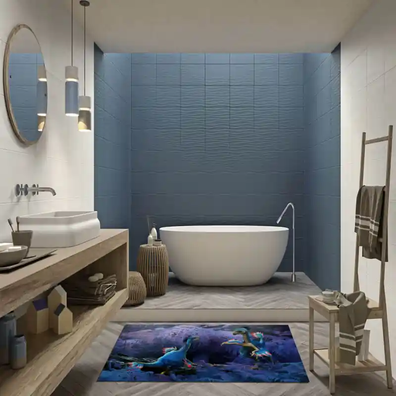 Tappeto Passatoia Salotto Cucina Bagno Lavabile Dinosauro Archeotterige - DINO0029