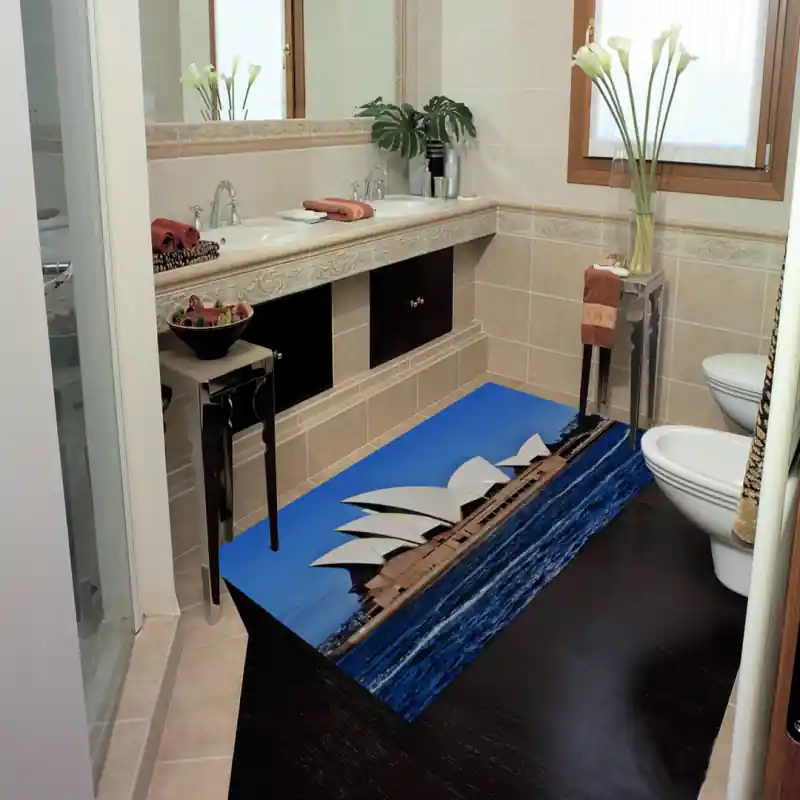 Tappeto Passatoia Salotto Cucina Bagno Lavabile Opera Sydney Australia - MON0027