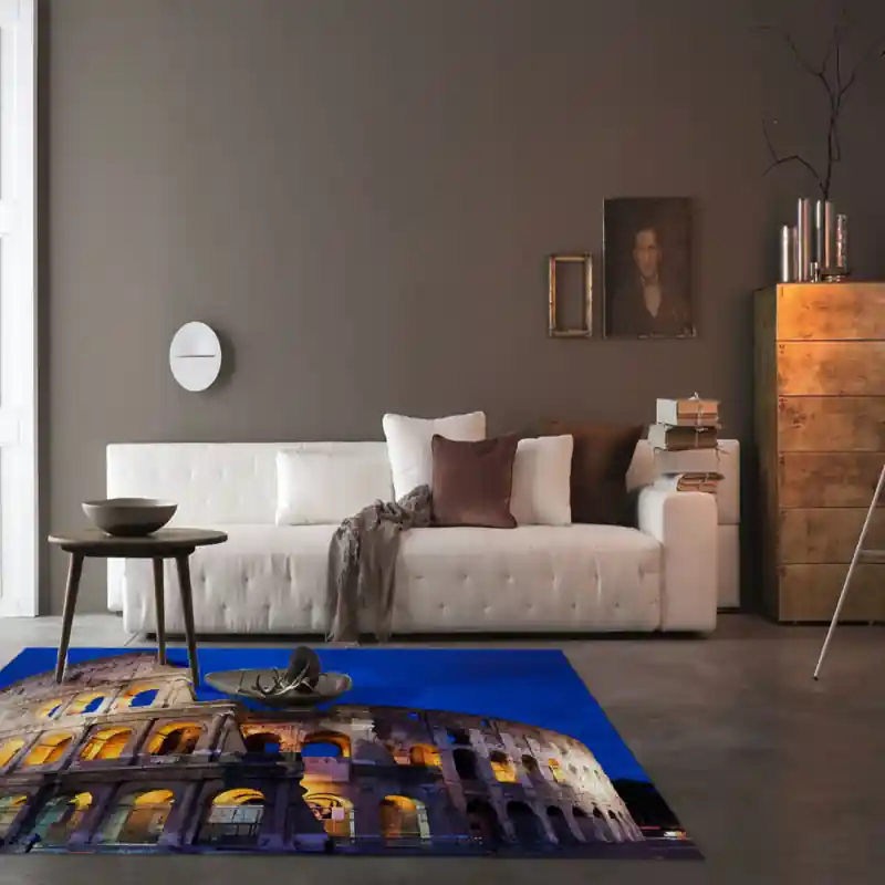 Tappeto Passatoia Salotto Cucina Bagno Lavabile Colosseo Roma Italia - MON0008