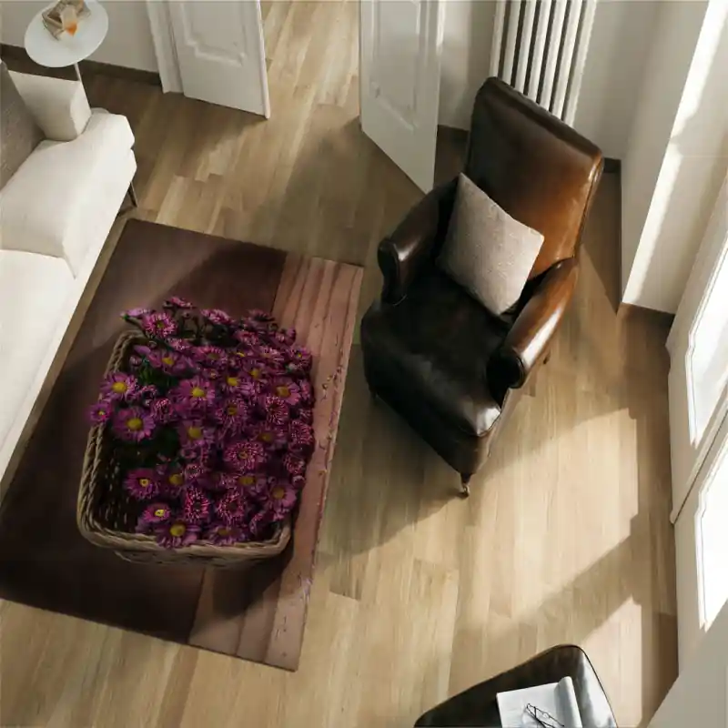 Tappeto Passatoia Salotto Cucina Bagno Lavabile Fiori Cestino Calendula Rosa - FLO0041