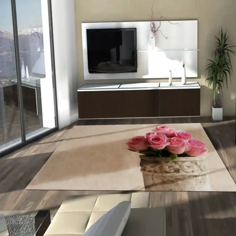Tappeto Passatoia Salotto Cucina Bagno Lavabile Fiori Rose Rosa Vaso - FLO0039