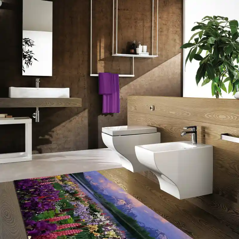 Tappeto Passatoia Salotto Cucina Bagno Lavabile Fiori Campo Montagna - FLO0012
