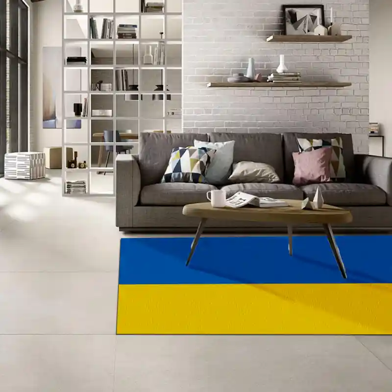 Tappeto Passatoia Salotto Cucina Bagno Lavabile Stampa Digitale Bandiera Azzurro Giallo - UCRAINA