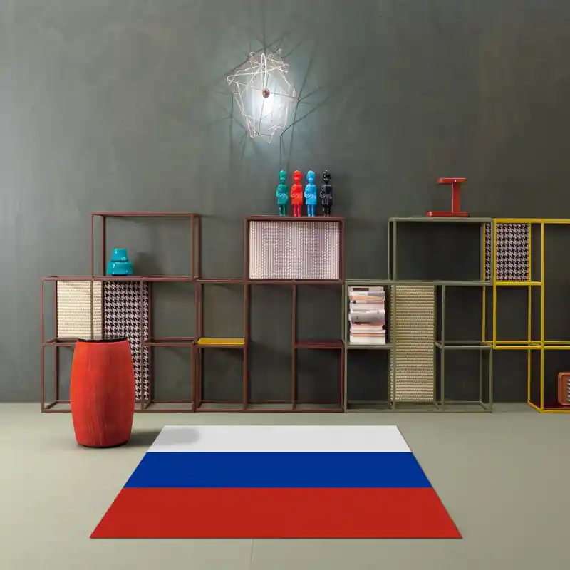 Tappeto Passatoia Salotto Cucina Bagno Lavabile Stampa Digitale Bandiera Blu Bianco Rosso - RUSSIA