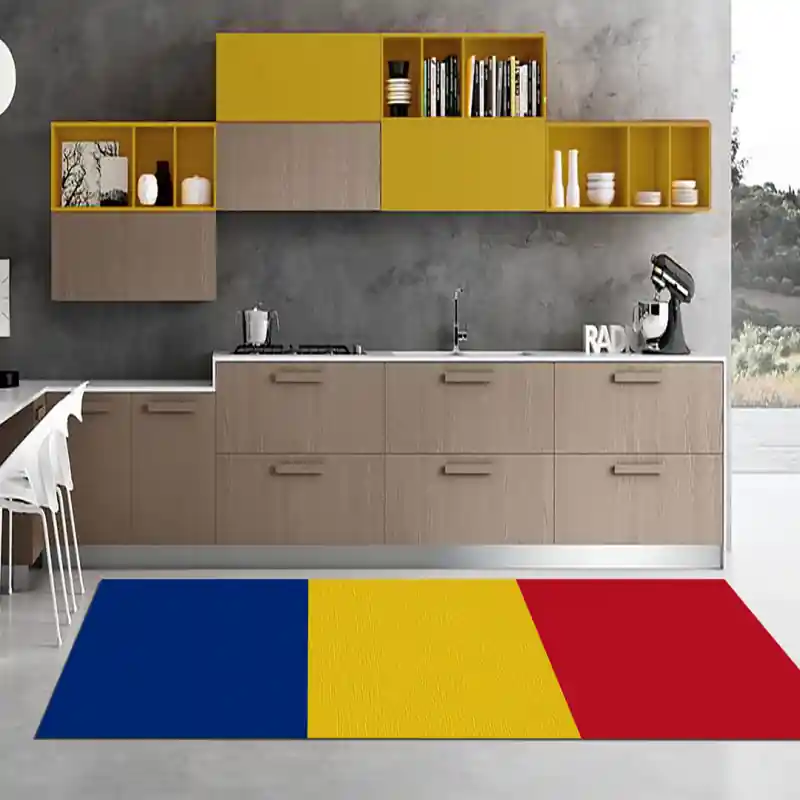 Tappeto Passatoia Salotto Cucina Bagno Lavabile Stampa Digitale Bandiera Blu Giallo Rosso - ROMANIA