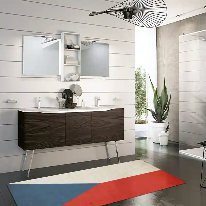 Tappeto Passatoia Salotto Cucina Bagno Lavabile Stampa Digitale Bandiera Vintage - REPUBBLICA CECA
