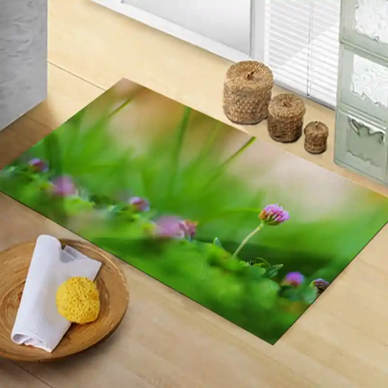 Tappeto Passatoia Salotto Cucina Bagno Lavabile Fiori Trifoglio Pratense - FLO0067