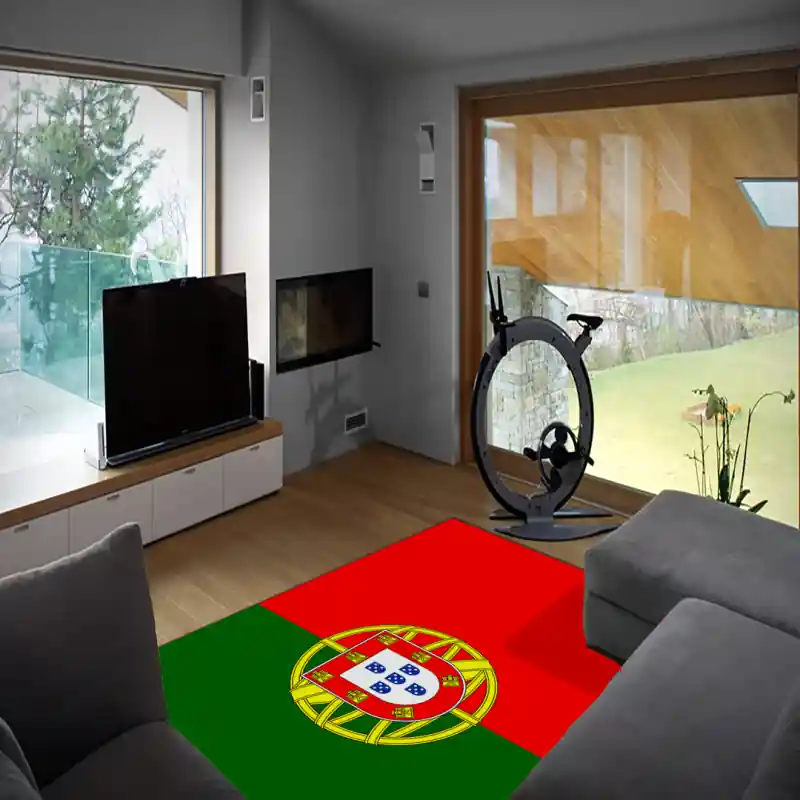 Tappeto Passatoia Salotto Cucina Bagno Lavabile Stampa Digitale Bandiera Verde Rosso - PORTOGALLO