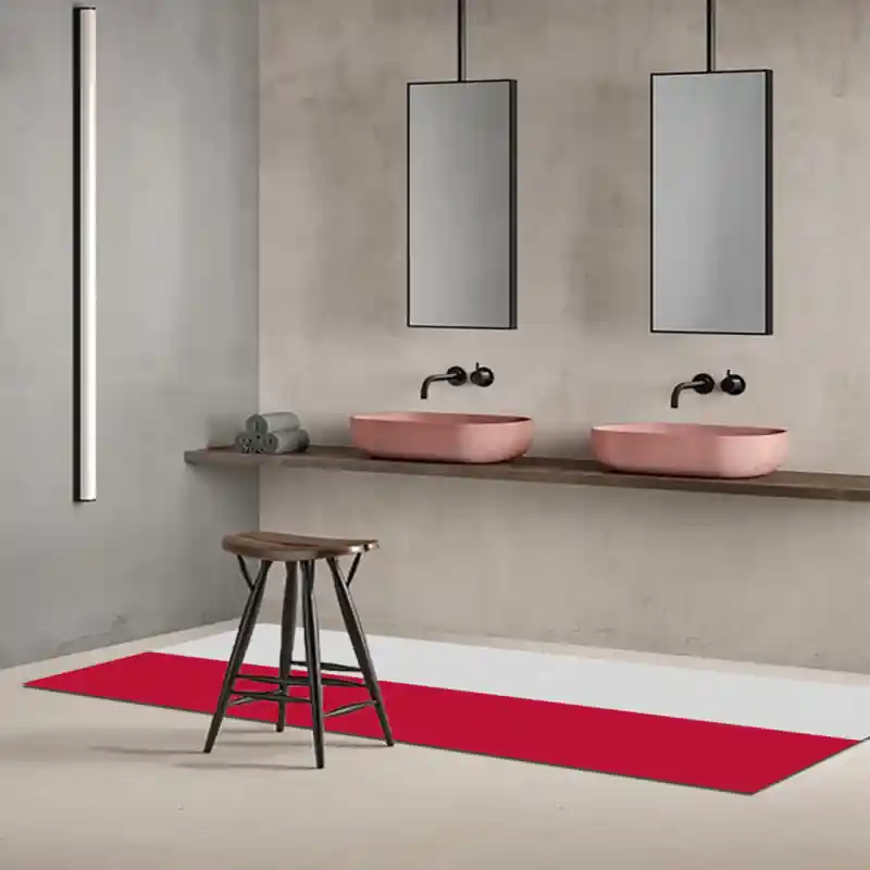 Tappeto Passatoia Salotto Cucina Bagno Lavabile Stampa Digitale Bandiera Rosso Bianco - POLONIA