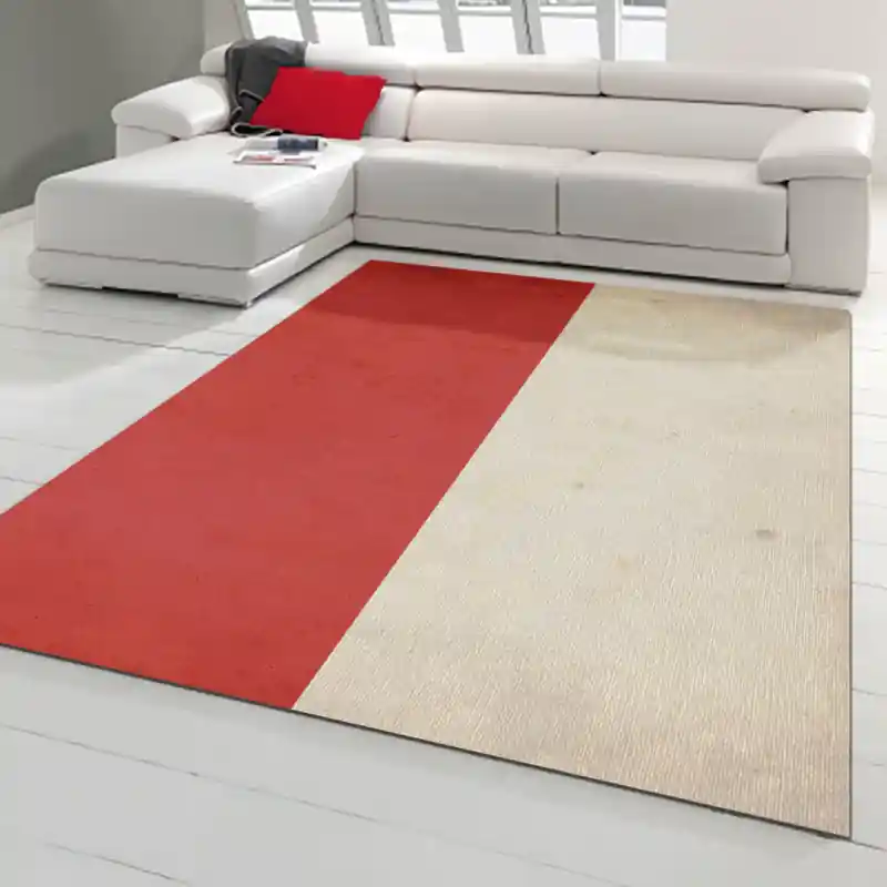 Tappeto Passatoia Salotto Cucina Bagno Lavabile Stampa Digitale Bandiera Vintage Rosso Bianco MONACO