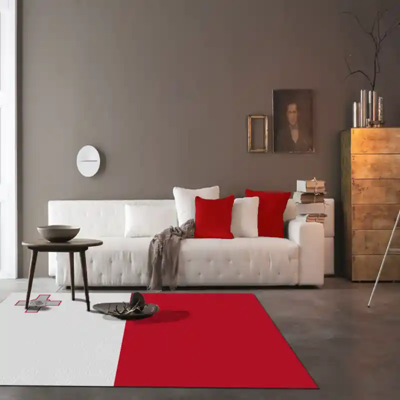 Tappeto Passatoia Salotto Cucina Bagno Lavabile Stampa Digitale Bandiera Croce Rosso Bianco - MALTA