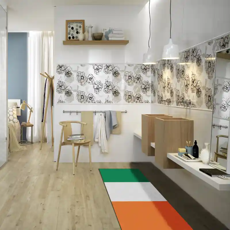 Tappeto Passatoia Salotto Cucina Bagno Lavabile Stampa Digitale Bandiera Tricolore - IRLANDA