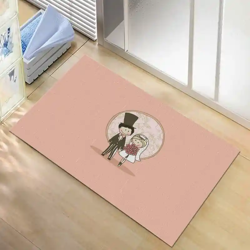 Tappeto Passatoia Salotto Cucina Bagno Lavabile Matrimonio Unione Sposi Cartoon - JM0005