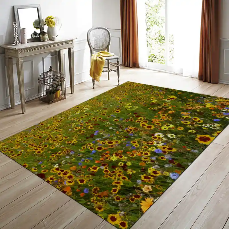 Tappeto Passatoia Salotto Cucina Bagno Lavabile Fiori Di Campo - FLO0095