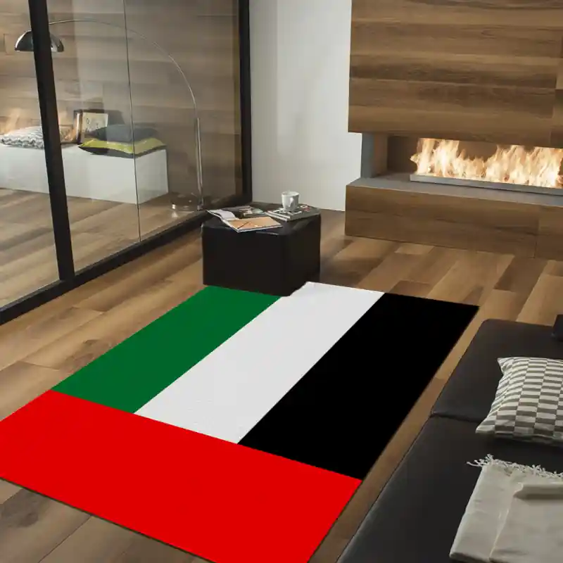 Tappeto Passatoia Salotto Cucina Bagno Lavabile Stampa Digitale Bandiera Strisce - EMIRATI ARABI