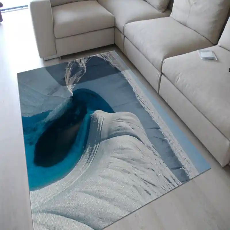 Tappeto Passatoia Salotto Cucina Bagno Lavabile Paesaggio Ghiacciaio Neve Gola - PAE0022