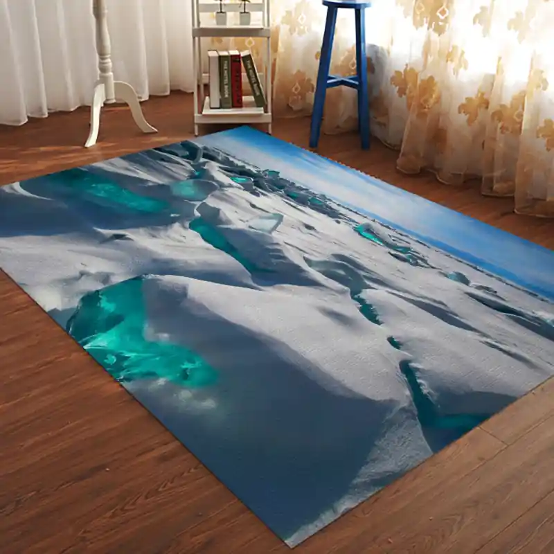 Tappeto Passatoia Salotto Cucina Bagno Lavabile Paesaggio Ghiacciaio Neve - PAE0005