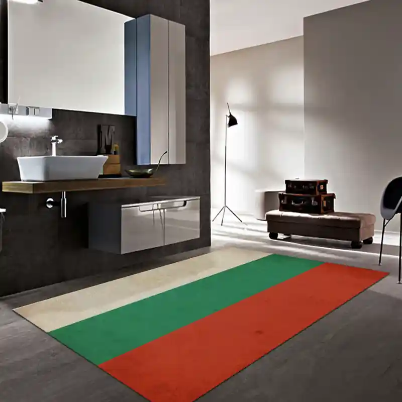 Tappeto Passatoia Salotto Cucina Bagno Lavabile Stampa Digitale Bandiera Vintage Tricolore- BULGARIA