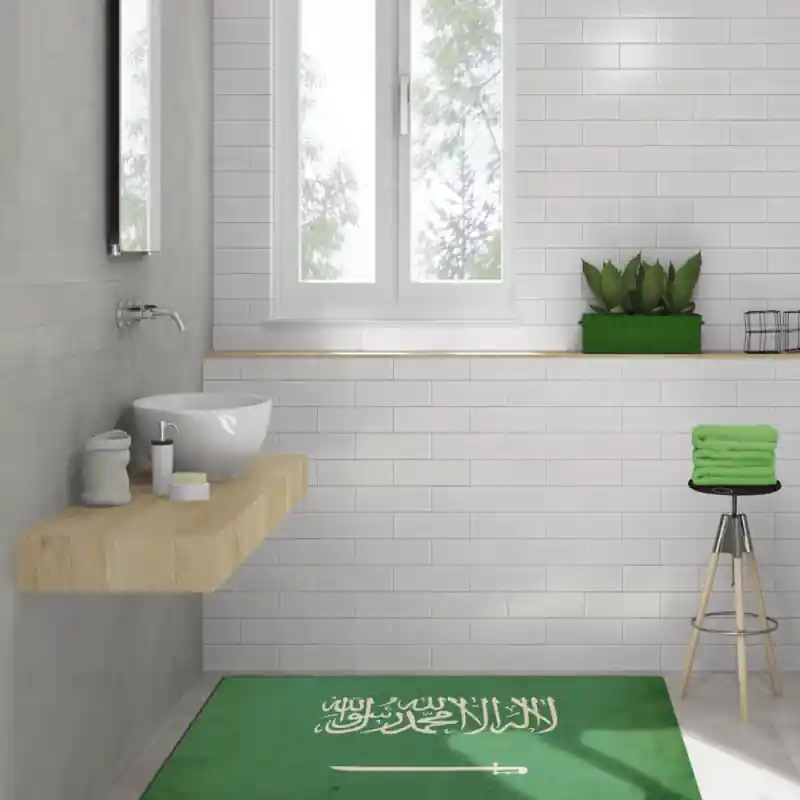 Tappeto Passatoia Salotto Cucina Bagno Lavabile Stampa Digitale Bandiera Vintage >Verde - ARABIA
