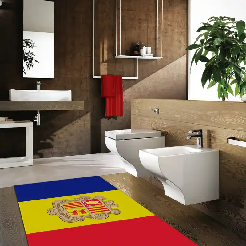 Tappeto Passatoia Salotto Cucina Bagno Lavabile Stampa Digitale Bandiera Stemma - ANDORRA