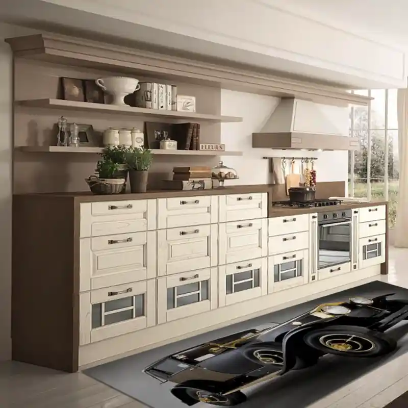 Tappeto Passatoia Arredo Salotto Cucina Bagno Lavabile Stampa Digitale Auto D'Epoca Grigia - ADE0005