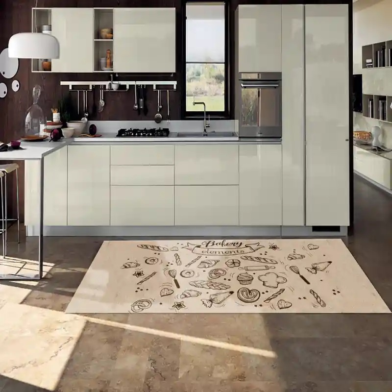 Tappeto Passatoia Arredo Salotto Cucina Bagno Lavabile Stampa Digitale Panificio - PAN0003