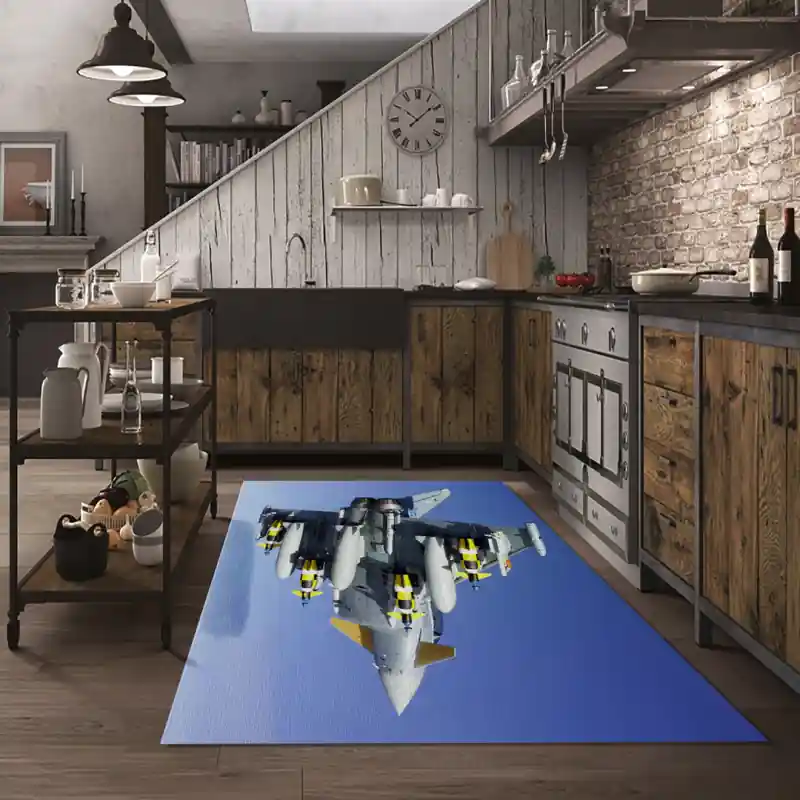 Tappeto Passatoia Arredo Salotto Cucina Bagno Lavabile Antiscivolo Stampa Digitale Aerei - AER0006
