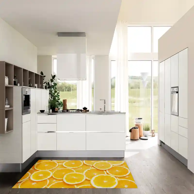 Tappeto Passatoia Salotto Cucina Bagno Lavabile Stampa Digitale Fruttivendolo Arance - FRUT0004