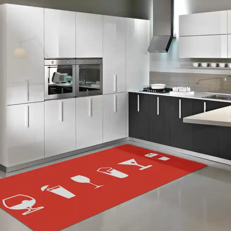 Tappeto Passatoia Arredo Salotto Cucina Bagno Lavabile Stampa Digitale Bar Cockatail - BAR0003