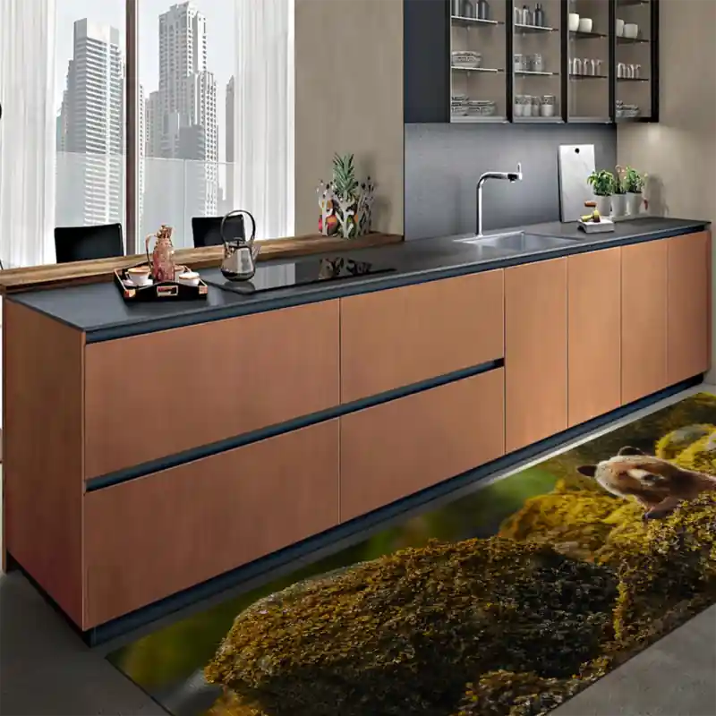 Tappeto Passatoia Arredo Salotto Cucina Bagno Lavabile Stampa Digitale Orso fra Rocce - OR0035