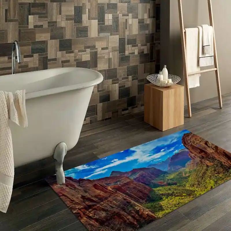 Tappeto Passatoia Salotto Cucina Bagno Lavabile Paesaggio Zion National Park Gola - PAE0117