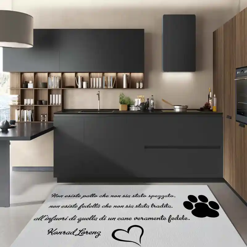 Tappeto Passatoia Salotto Cucina Bagno Lavabile Antiscivolo Stampa Digitale Aforismi - AFO0001