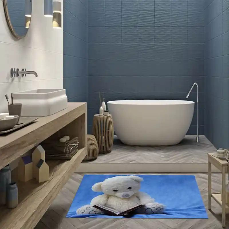 Tappeto Passatoia Arredo Salotto Cucina Bagno Lavabile Stampa Digitale Orso Peluche - OR0003