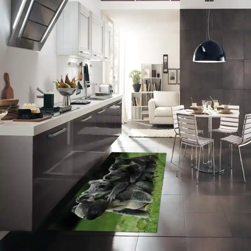 Tappeto Passatoia Salotto Cucina Bagno Lavabile Stampa Digitale Koala Famiglia - KOA0002