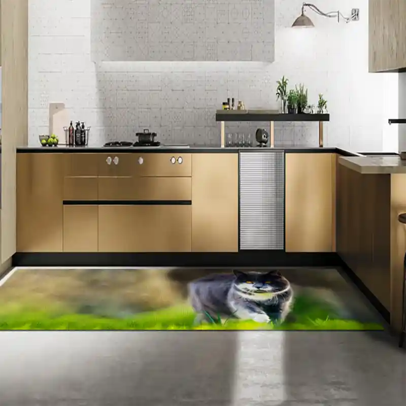 Tappeto Passatoia Salotto Cucina Bagno Lavabile Stampa Digitale Gatto British Shorthair - GAT0041